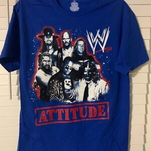 WWE Attitude Era Blue T-Shirt Sixe Medium (NEW